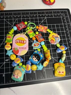 Kids Snack Charm keychain- Multicolor